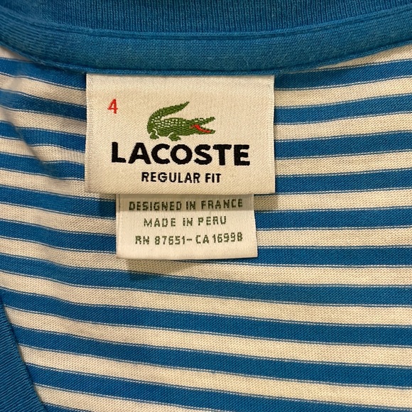 Lacoste v neck T shirt - Picture 3 of 5